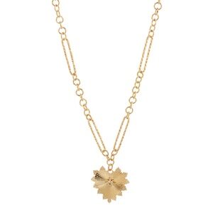 Starburst Heart Pendant Chain Necklace